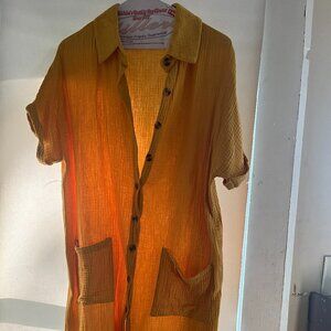 Burnt Orange Shirt Dress